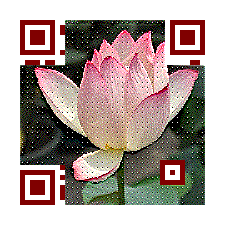 Flower image QR Code 